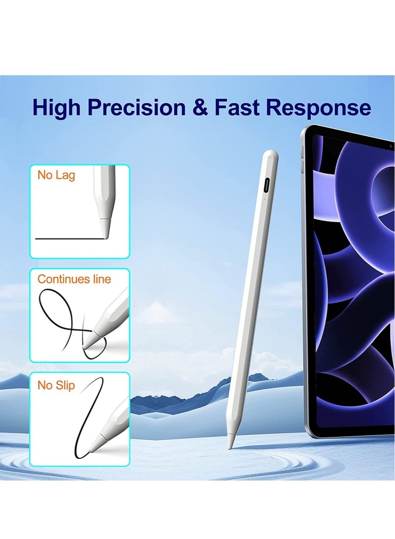 Active Stylus Pen for iOSAndroid Touch Screens, Universal Fine Point Pencil Rechargeable Compatible with iPad,iPad Pro,iPad Air,iPad Mini, Samsung, Smart Phone and Tablet for Writing/Drawing - Image 3